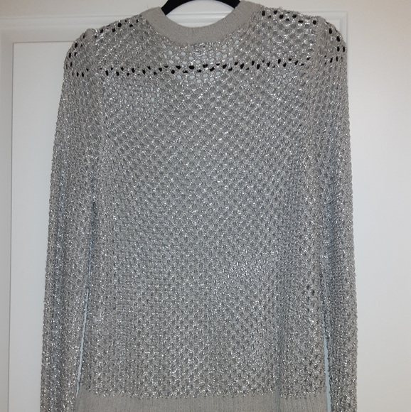 BAR lll Metallic silver sheer sweater - Picture 6 of 7